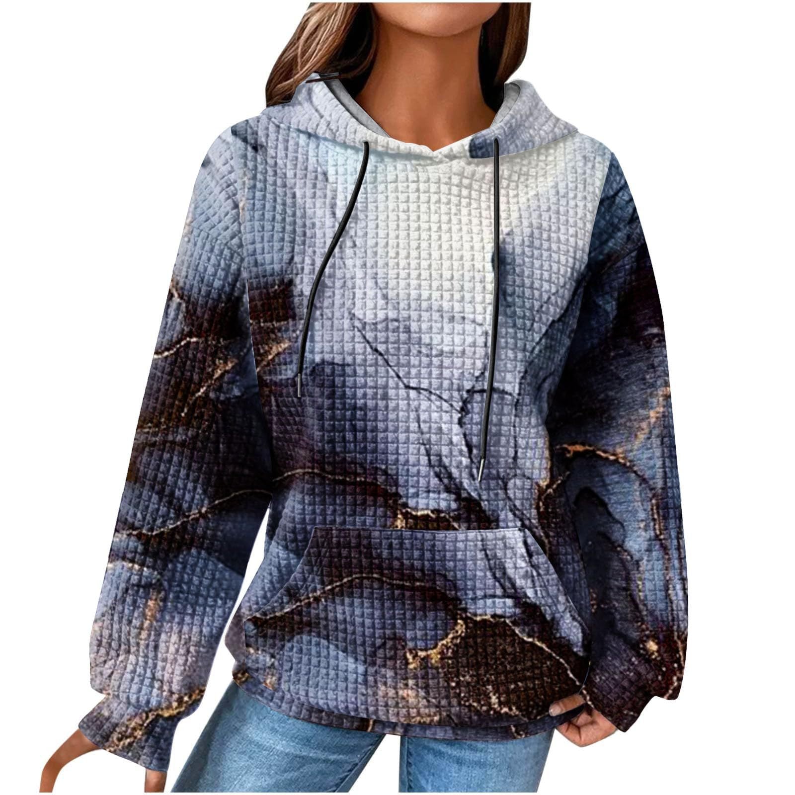 3D Printed Casual Winter Hooded Sweatshirt