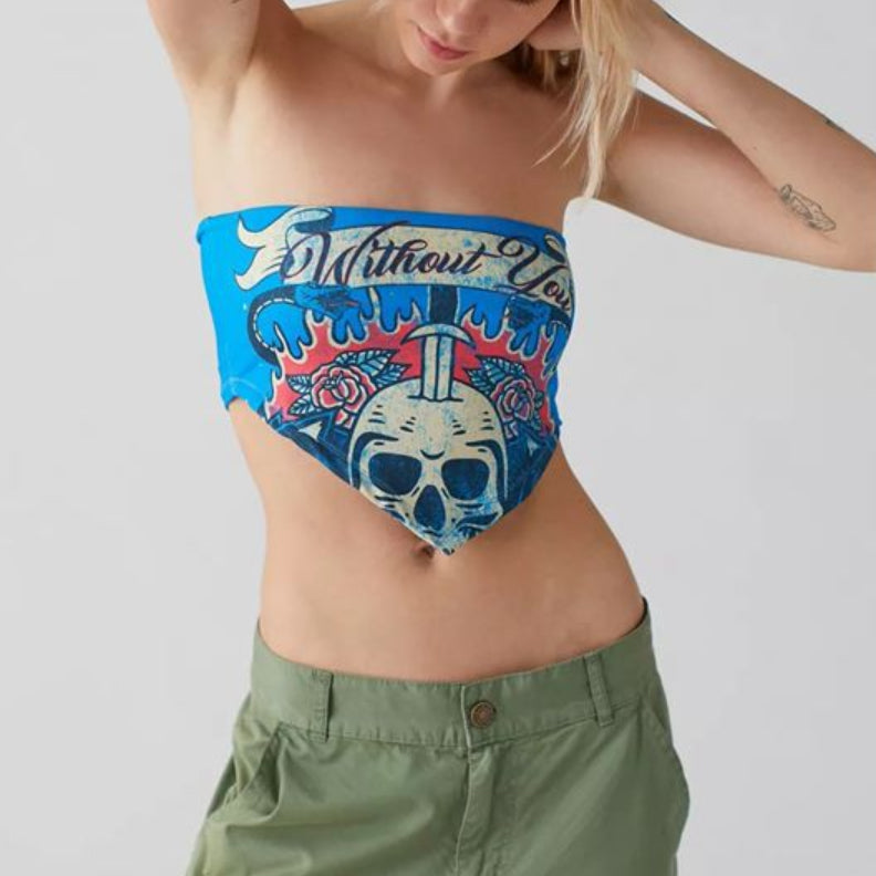Strapless Midriff‑Baring Top – Effortless Summer Chic