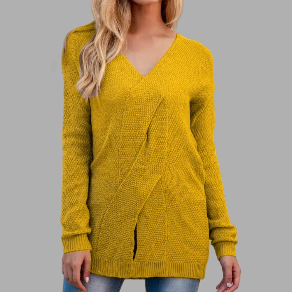 Womens Long-sleeved Knitted Sweater