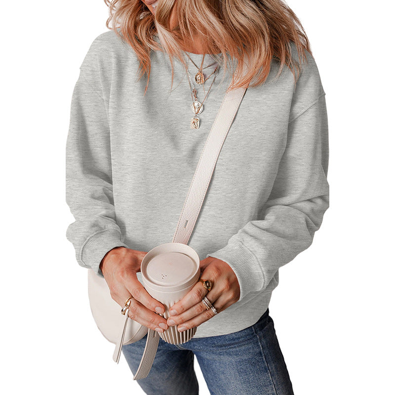 Women's Minimalist Solid Pullover Casual Sweater