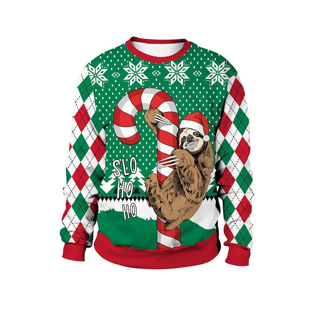 Festive 3D Christmas Couple Sweatshirt Holiday Matching Top
