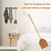 Brown Leather and Wood Long Handle Brush or Broom