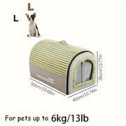 Warm And Secure Dog/cat Bed: Comes With Removable Washable Mattress, Fits Indoor & Outdoor Use, Lodge-style Nylon Pet Shelter, 4-season Enclosed Dog Tent, Convenient For Storage, Portable Dog Bed,