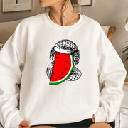 Women's Casual Watermelon Print Long Sleeve Pullover