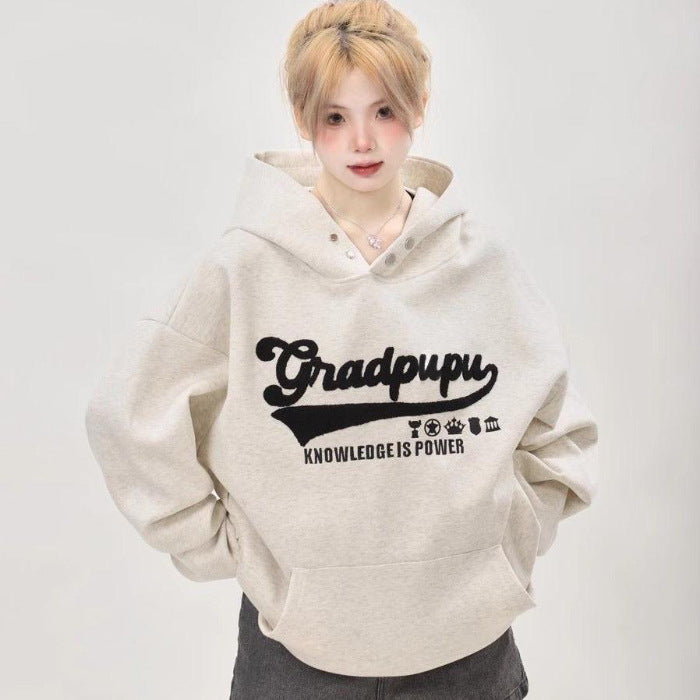 Chic Two-Button Knit Sweater for Women