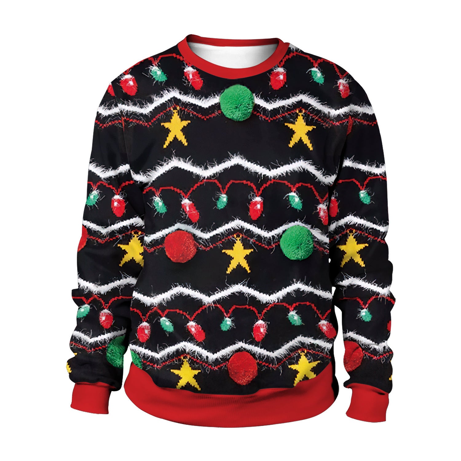 Festive 3D Christmas Couple Sweatshirt Holiday Matching Top