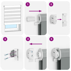 Zebra Roller Blind, Fabric Width 35.9 Cm, Polyester, Zebra Roller Blind