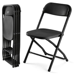 Heavy-Duty Plastic Folding Chair with 330 lb Capacity