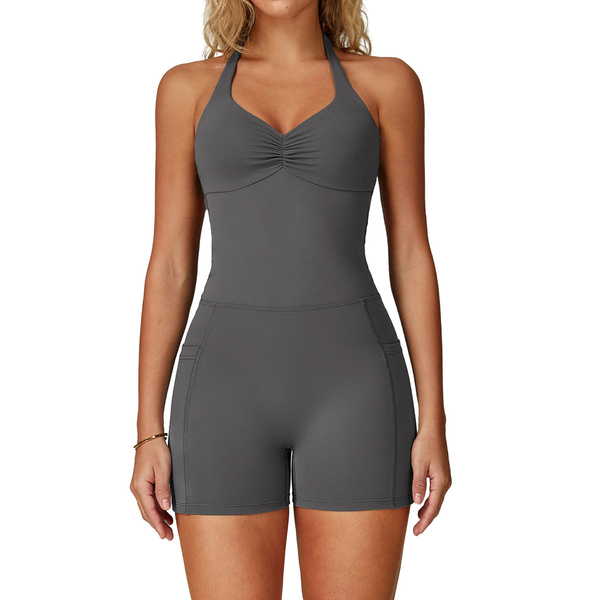 Hollow-out Beauty Back Halter Yoga Clothes Sports Running Fitness One-piece