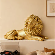 Vintage‑Style Resin Golden Lion Statue – Decorative Good‑Luck Figure