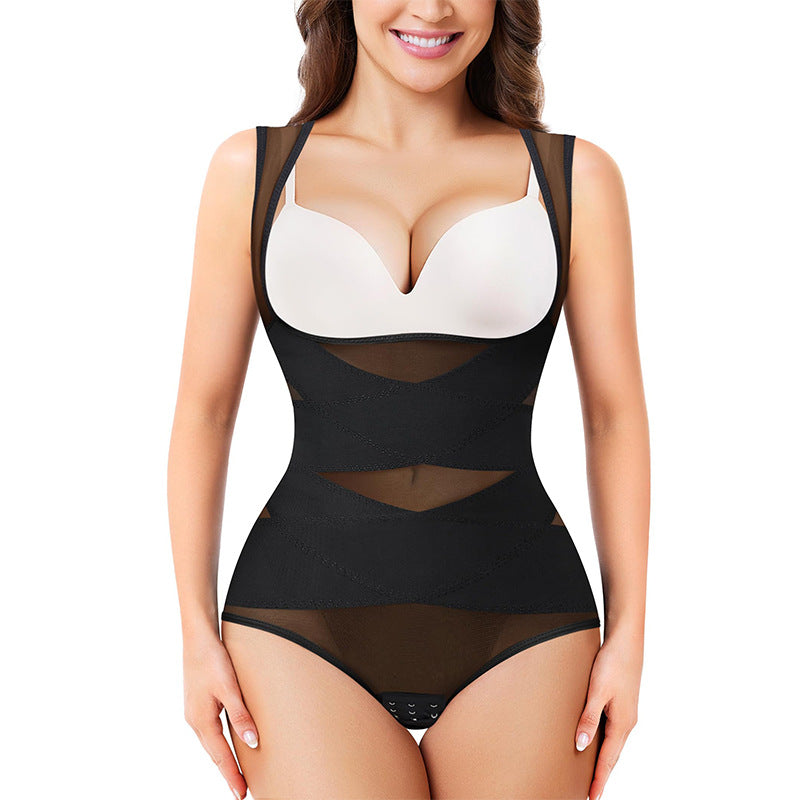 Postpartum Mesh Corset Body Shaper & Tummy Control Jumpsuit