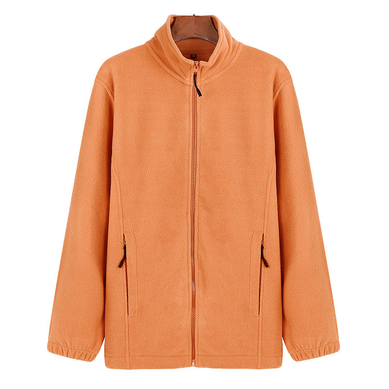 Warm Zip-Up Polar Fleece Winter Sports Sweater Coat