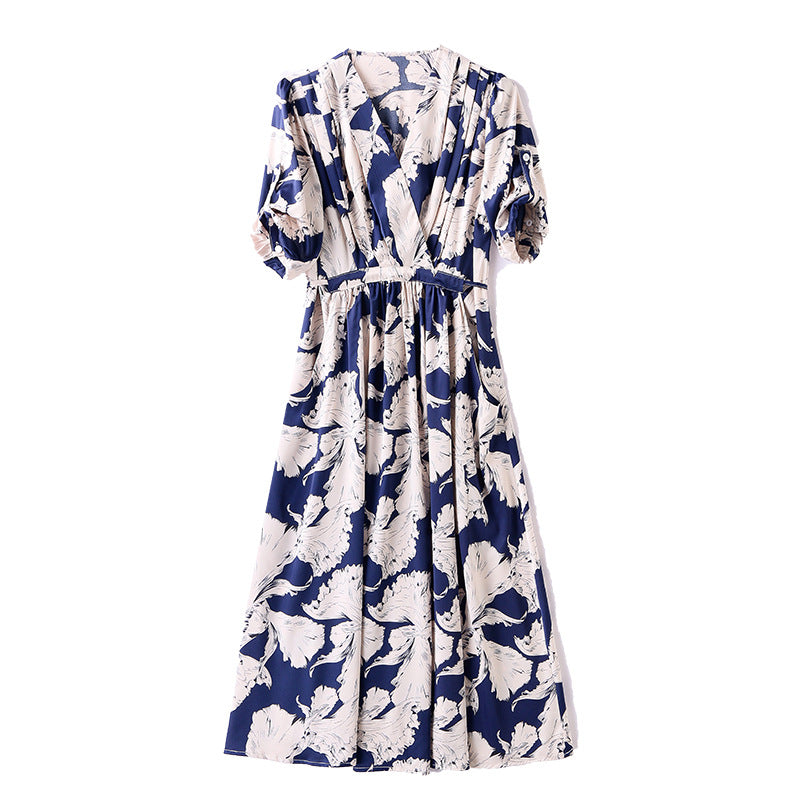 Elegant Chinese-Style Summer Mid-Length Skirt