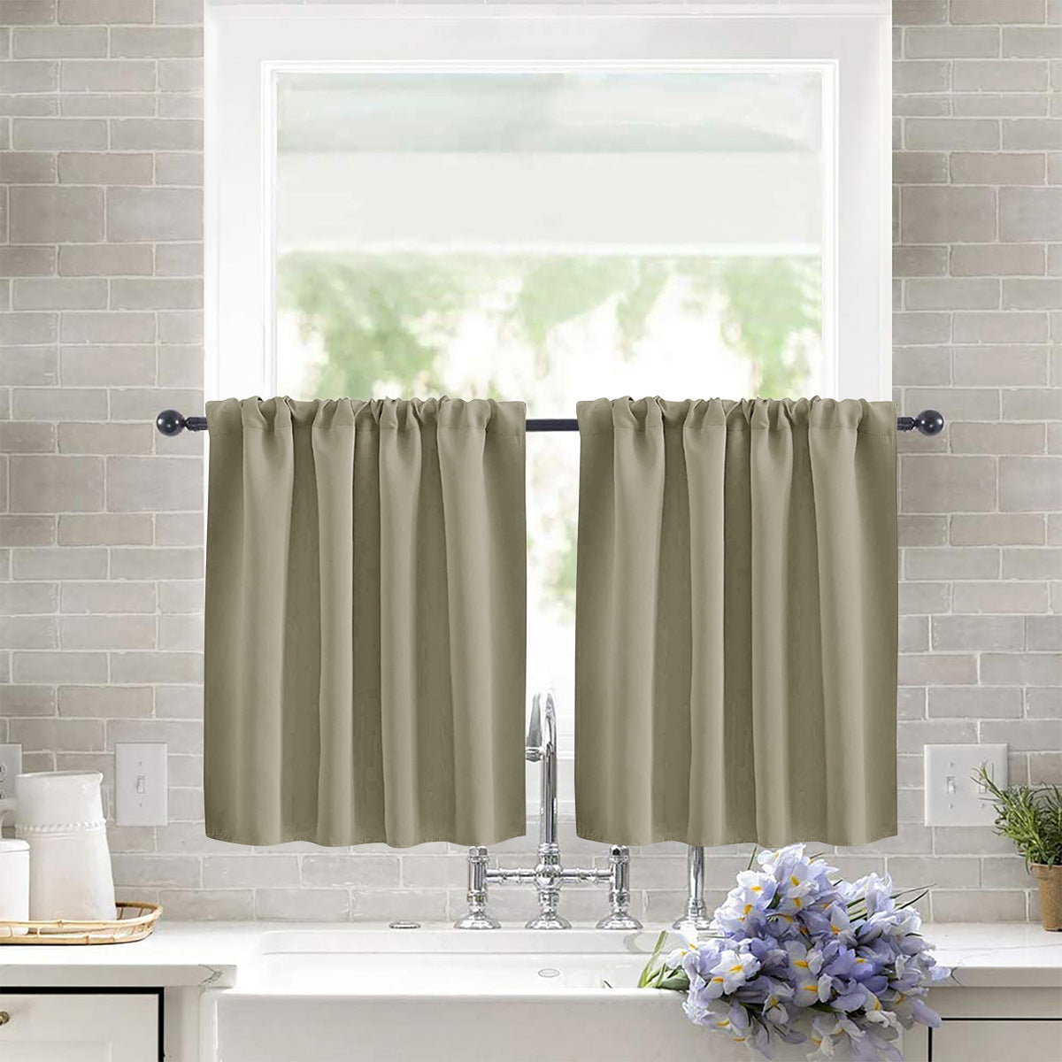 Shade Solid-color High-precision Short Curtain