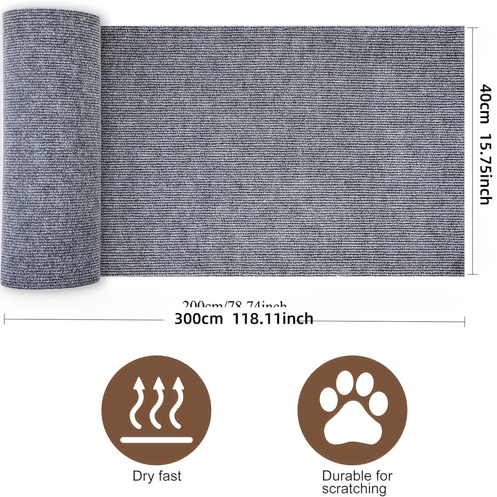 Cat Scratching Post Cat Scratching Mat Self Adhesive Polyester Material - Multi-Size Pack Versatile And Durable Cat Scratching Board, Interactive Pet Cat Climbing Mat Cat Scratching Stickers For Ho...