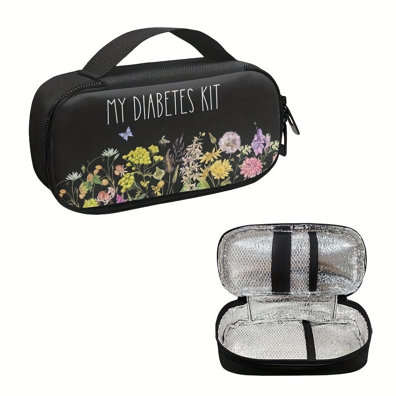 Flowers and Butterflies Insulin Storage Bag – Portable Organizer for Pen