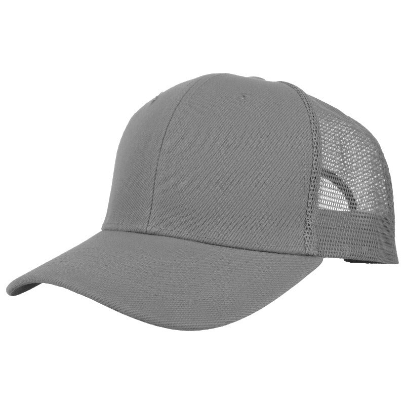 Black Mesh Trucker Snapback Hat with Structured Front