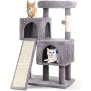 54/70" Multi-Level Cat Tree Tower with Scratching Posts & Cozy Condos, Space-Saving Indoor Cat Playhouse, Durable Plywood Construction, Fun Jumping Platforms, Multiple Colors