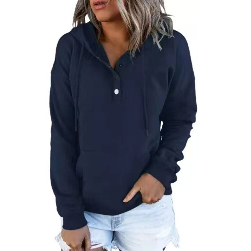Women's Casual Hooded Sweatshirt with Pockets