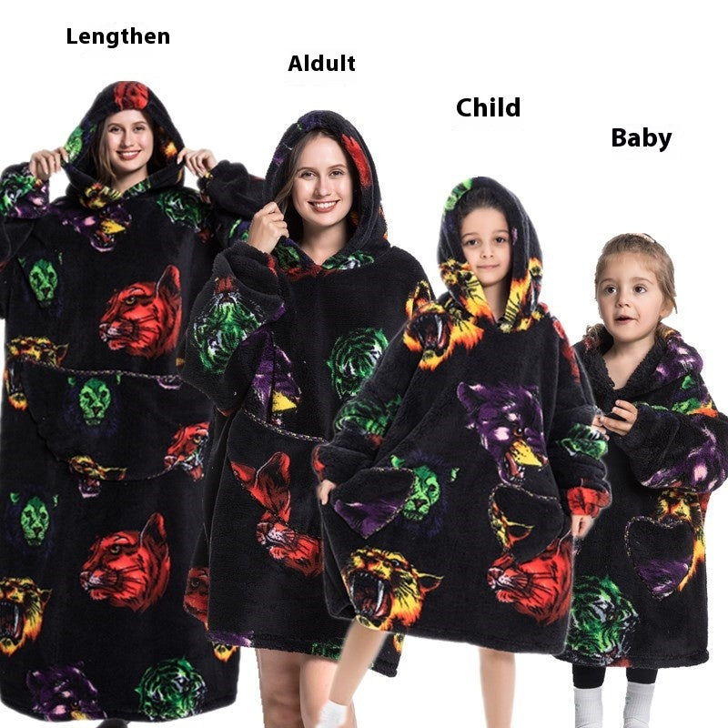 Cozy Oversized Thickened Hooded Blanket Sweatshirt