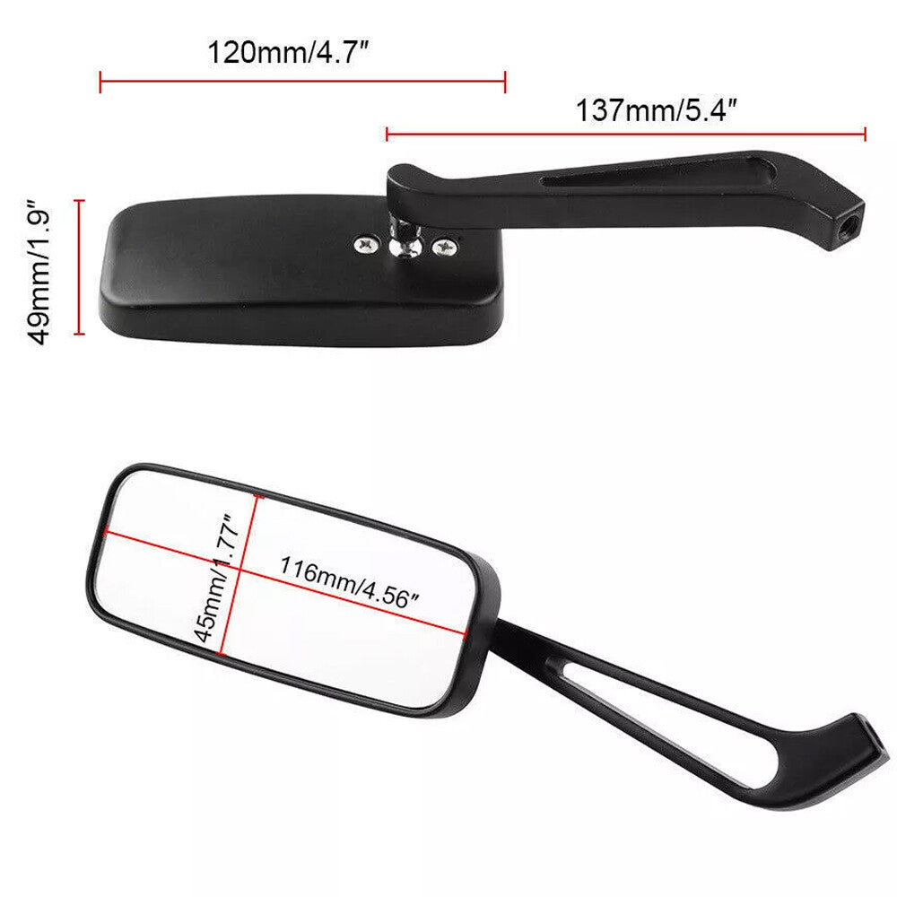 Universal Motorcycle Side Mirrors Set - Improve Safety and Style