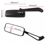Universal Motorcycle Side Mirrors Set - Improve Safety and Style
