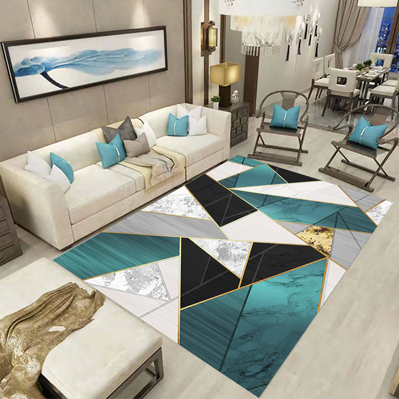 Modern Minimalist Rug European Geometric Floor Mat for Home Use