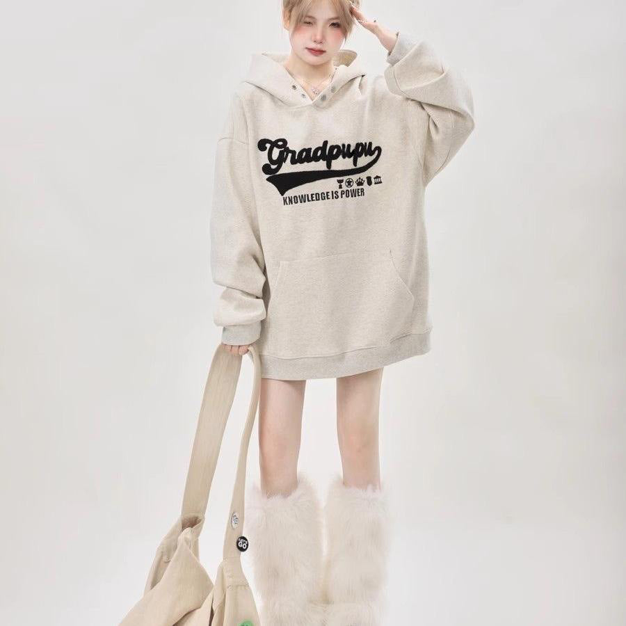 Chic Two-Button Knit Sweater for Women