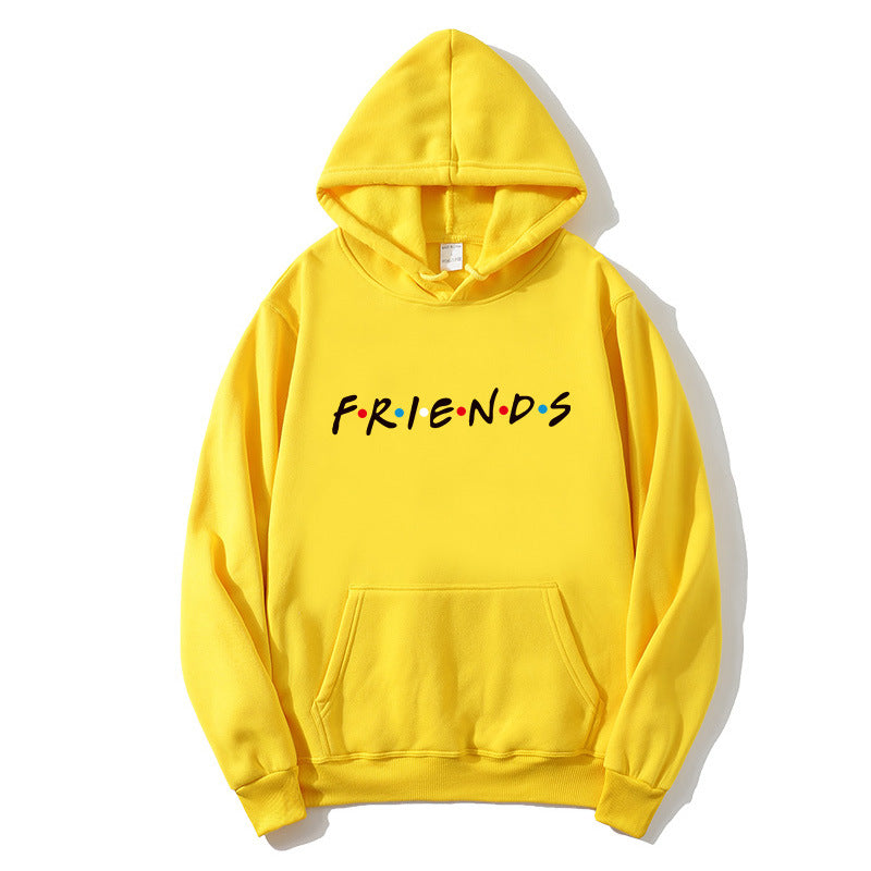Women's Letter Print Long Sleeve Hooded Sweatshirt