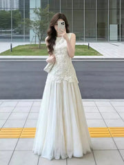 French-Style A-Line Waist-Cinching Dress