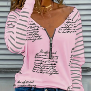 Women's Casual V-Neck T-Shirt With Unique Cloud Print