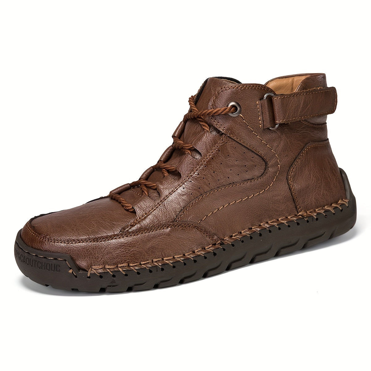 Men's Short Hiking Boots with Slip-Resistant Rubber Soles