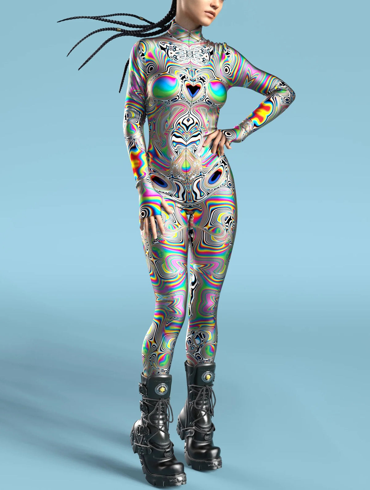 Video Game Pattern Digital Printing Cosplay Cosplay Clothes Tight Jumpsuit