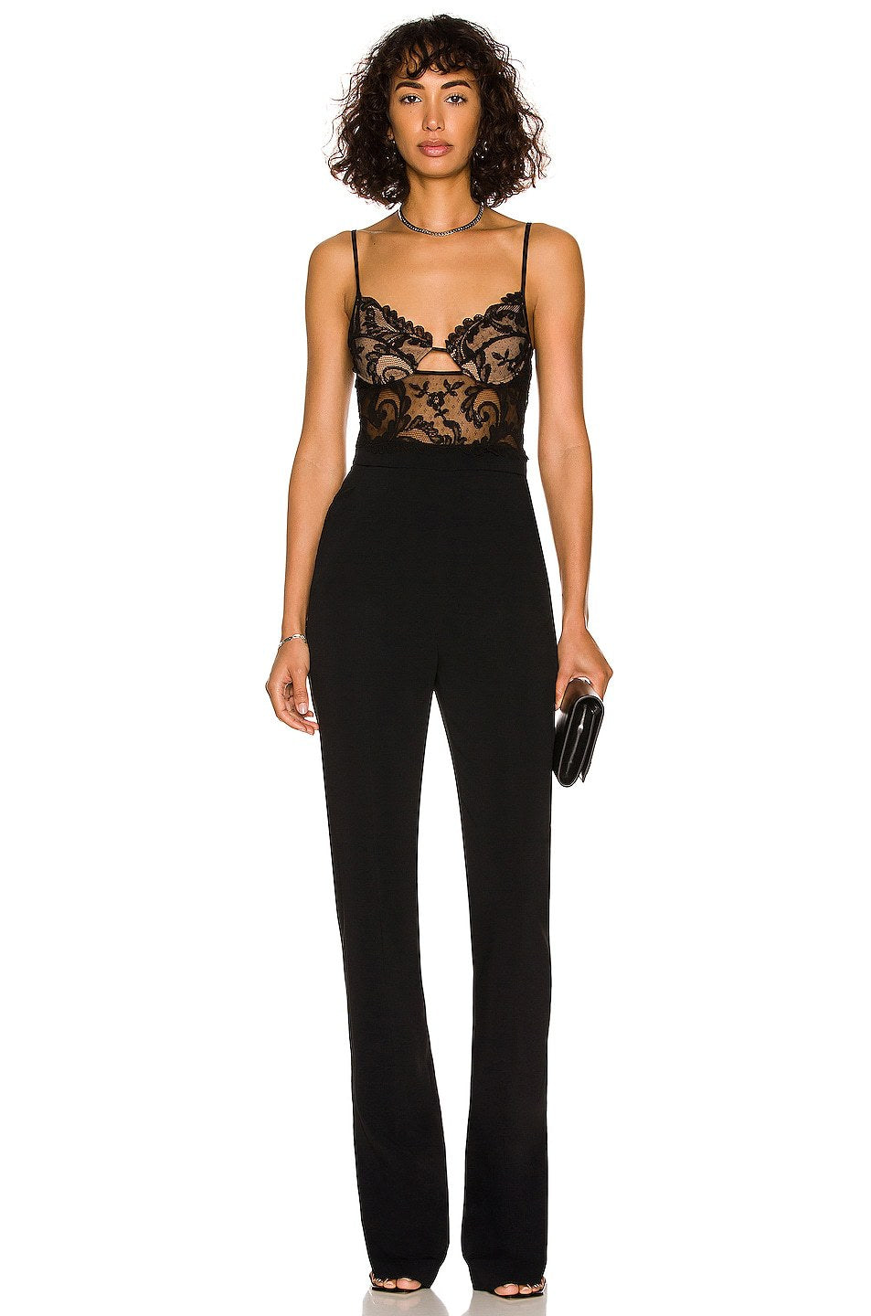 Lace Stretch Slim Fit Skinny Jumpsuit