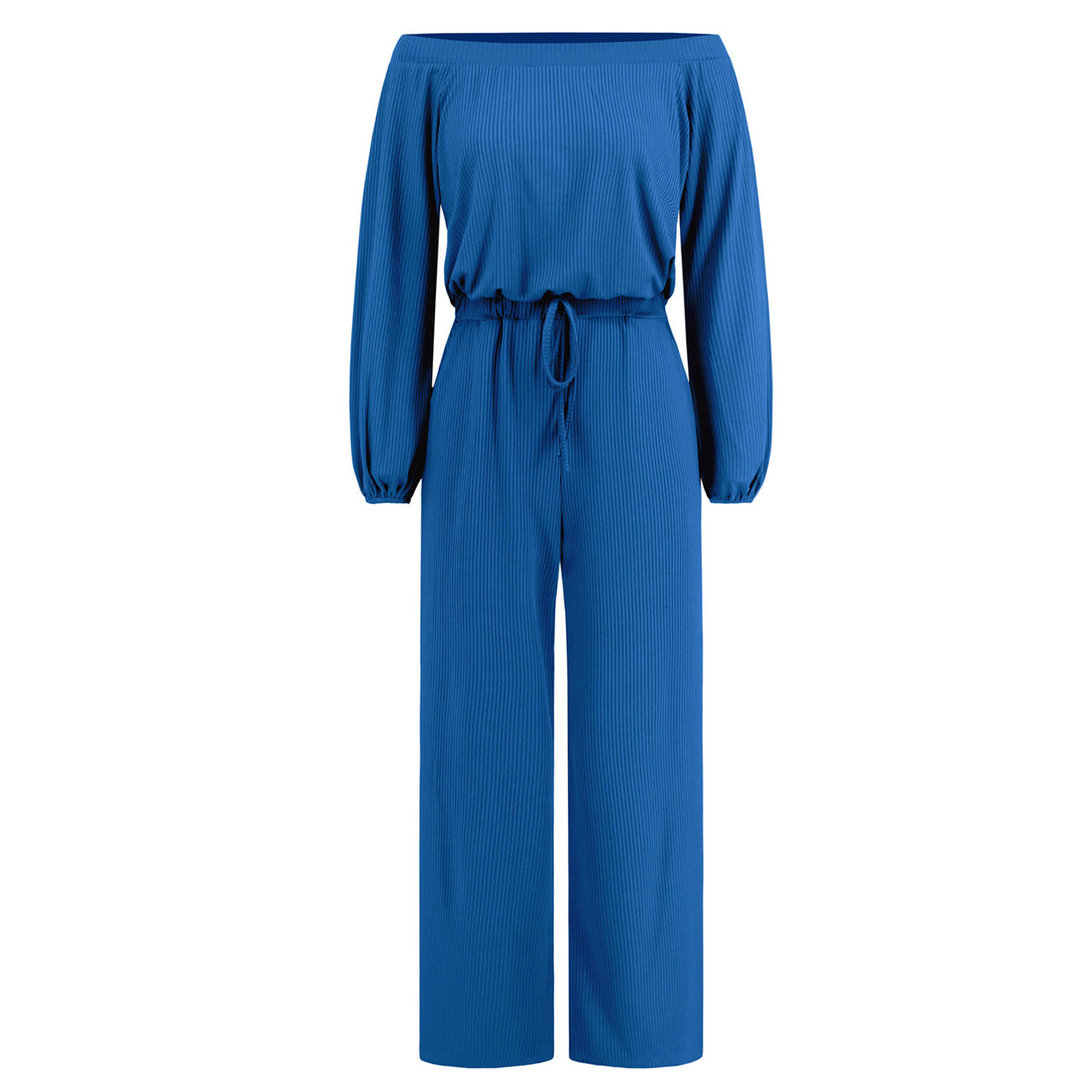 Chic Off-Shoulder Lantern Sleeve High Waist Jumpsuit