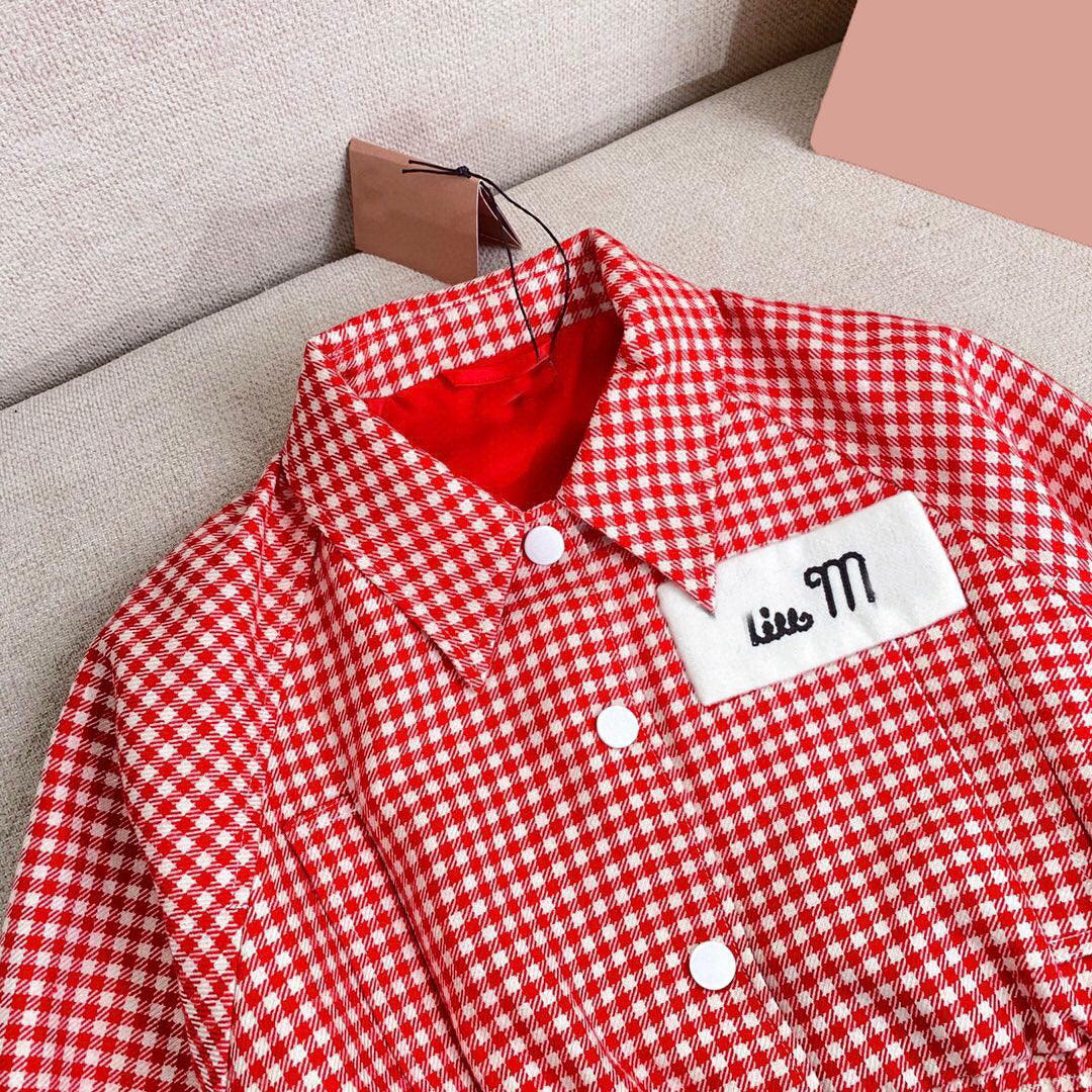 Casual Loose Check Printed Cardigan Coat For Women