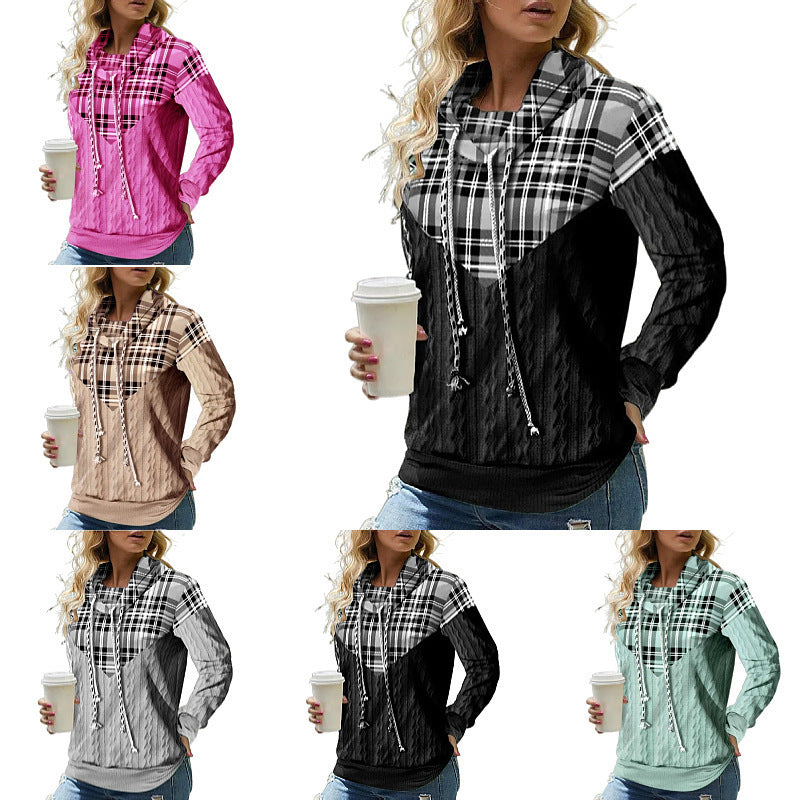 Cozy Multicolor Women's Hooded Pullover Sweater