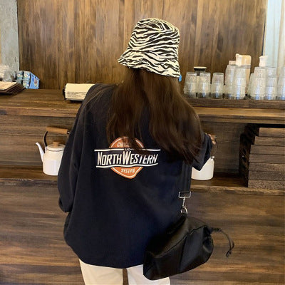 Women's Casual Long-Sleeve Letter Pullover Sweater