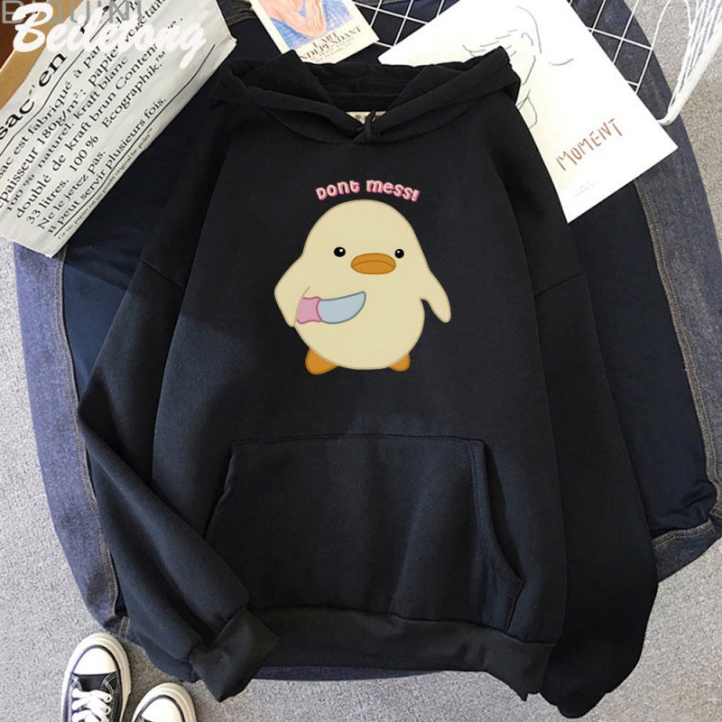 Women's Casual Cartoon Graphic Loose Hoodie