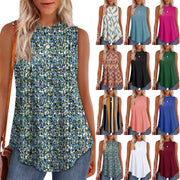 Women's Sleeveless Casual V‑Neck T‑Shirt – Loose Fit, Solid Colors