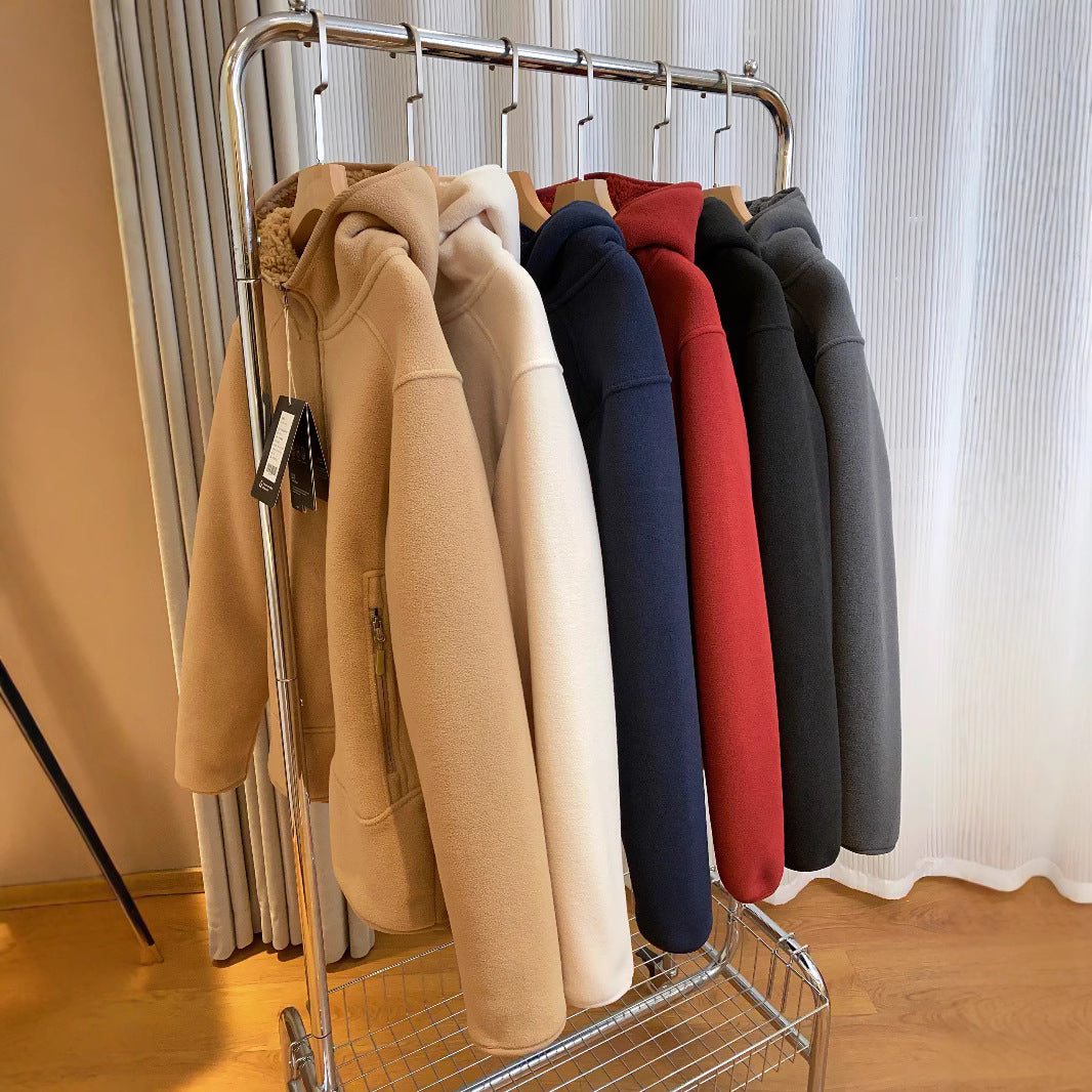 Thickened Double-Sided Fleece Zipper Hoodie