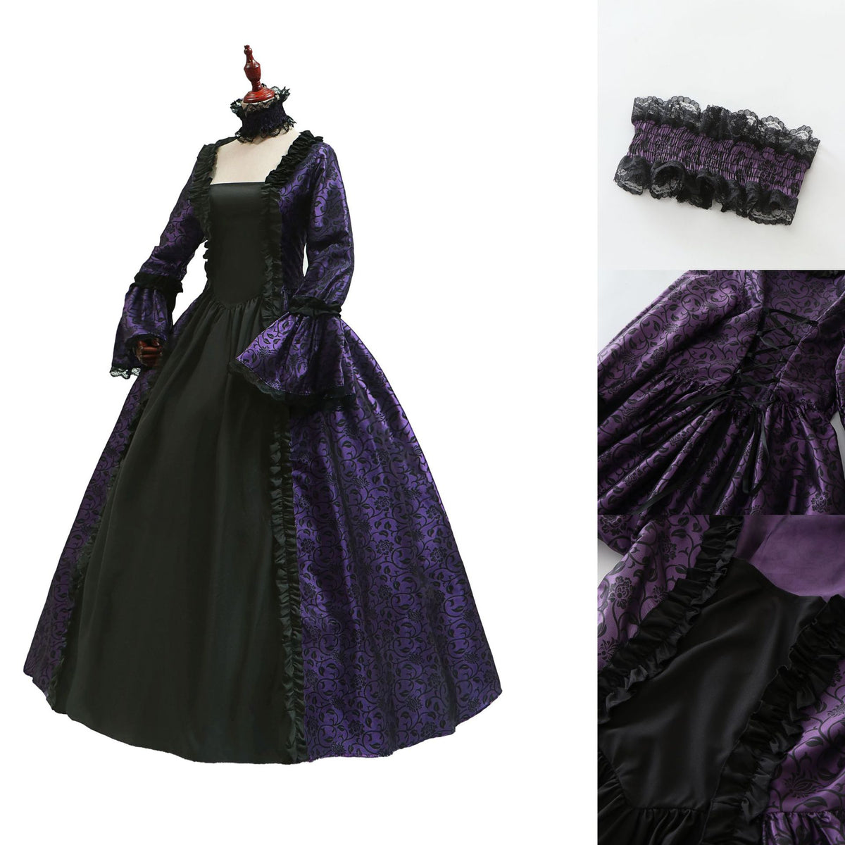 Victorian Retro Halloween Gothic Dress for Women