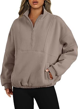 Women's Casual Zip Pocket Sports Sweater
