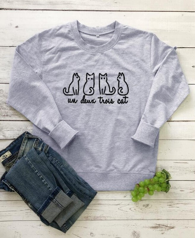Chic Letter Print Casual Round Neck Pullover Sweater