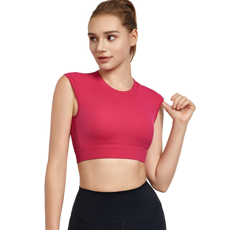 Sports Vest Women's Fixed Cup Cool Breathable Fitness Vest