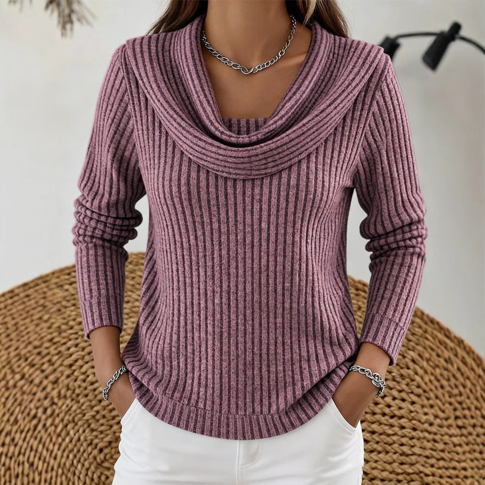 Womens Casual Loose-fit Fashionable Long-sleeve Top