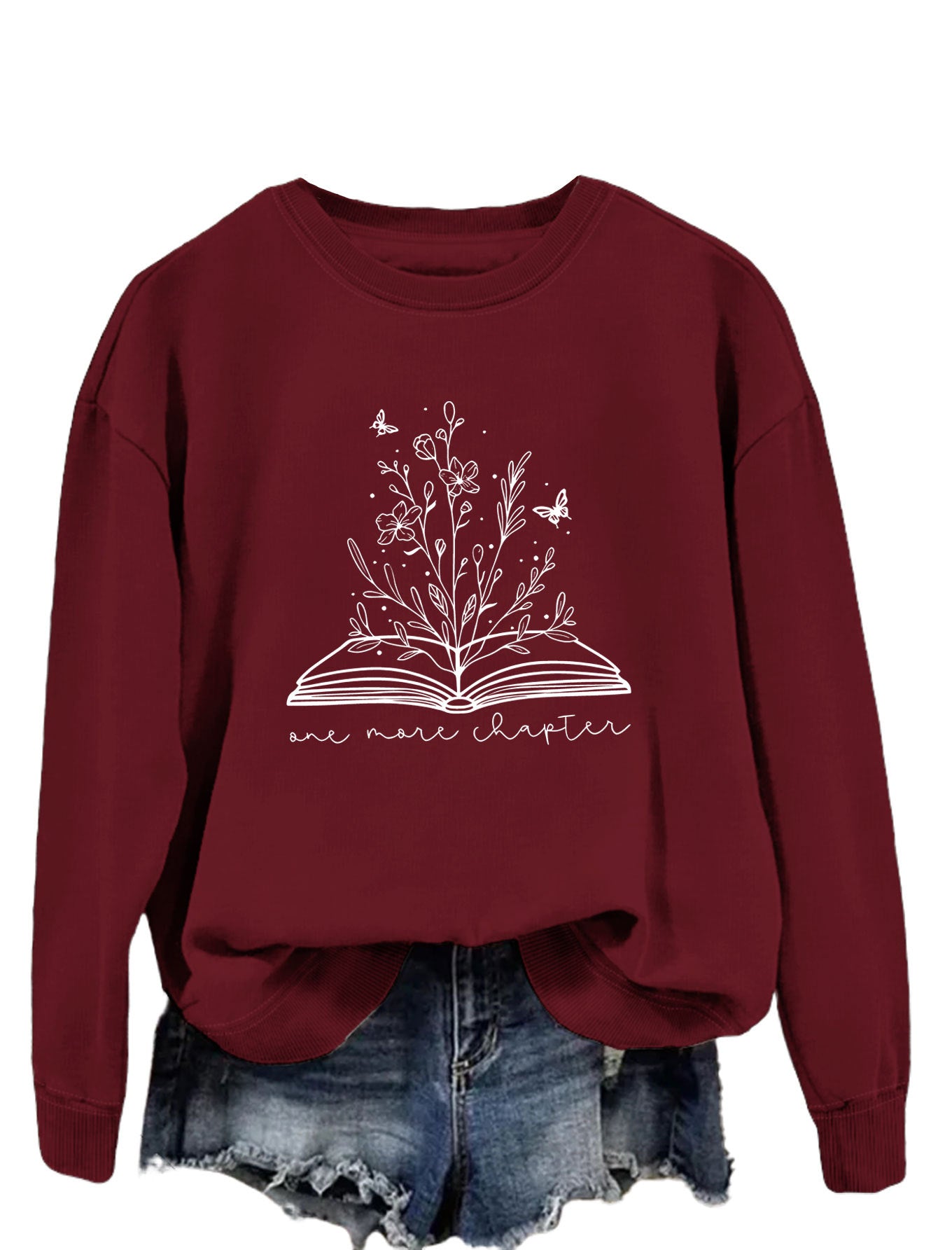 Casual Long Sleeve Letter Print Loose Sweatshirt