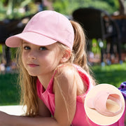 Black Kids Adjustable Heart Embroidery Baseball Cap