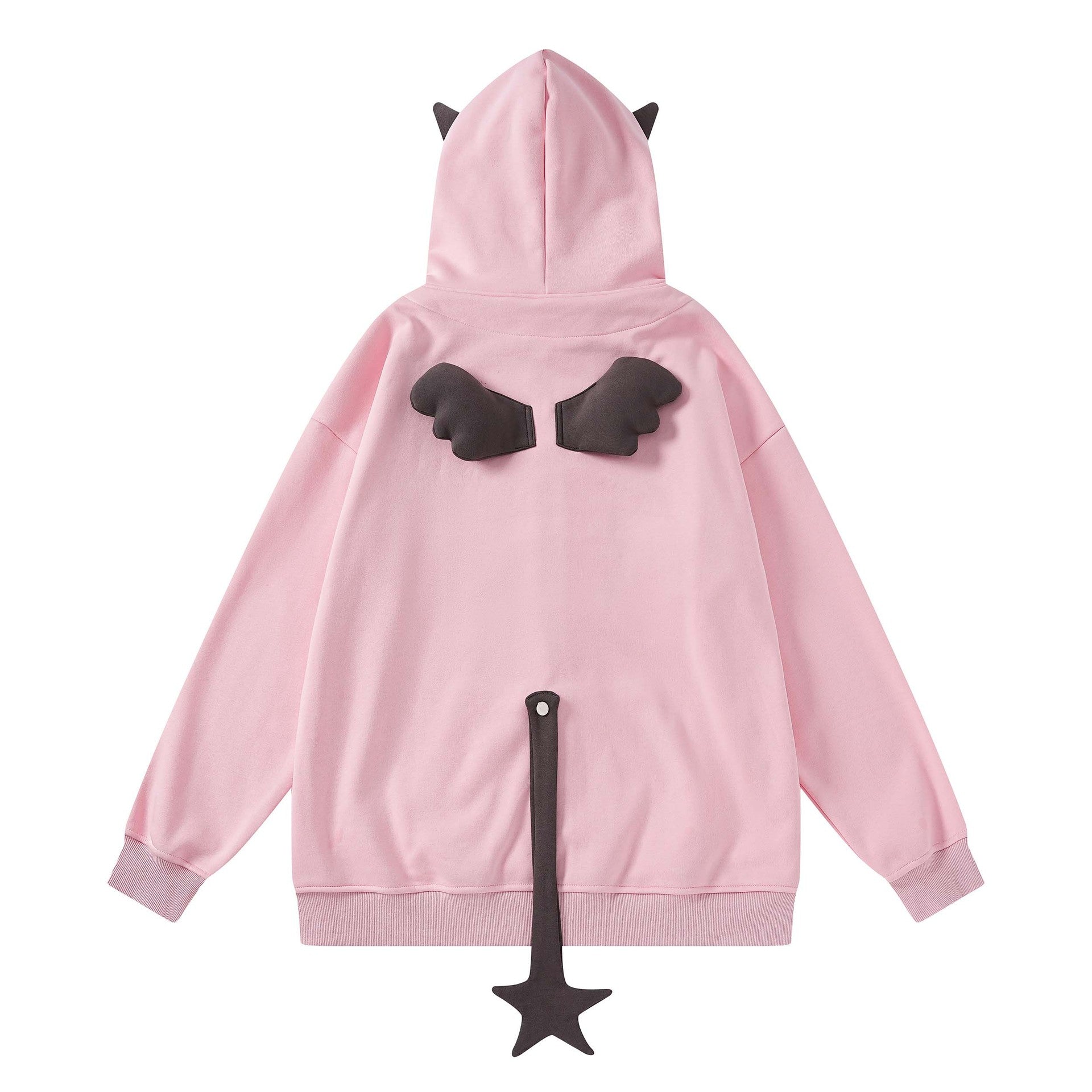 Cute Spider Embroidery Hooded Cardigan Sweater