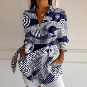 Trendy Long-Sleeve Shirt With Print 3D Printed Design